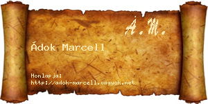 Ádok Marcell névjegykártya