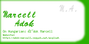 marcell adok business card